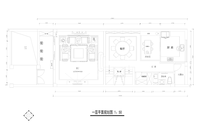 闵行区红醍半岛450平新中式风格别墅装修效果图